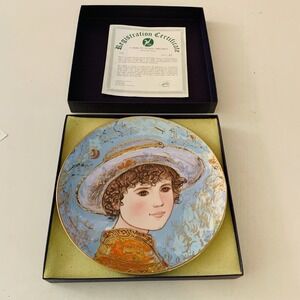 Edna Hibel Collector Plate Low Number Hand Painted Todd Tribute To All Children